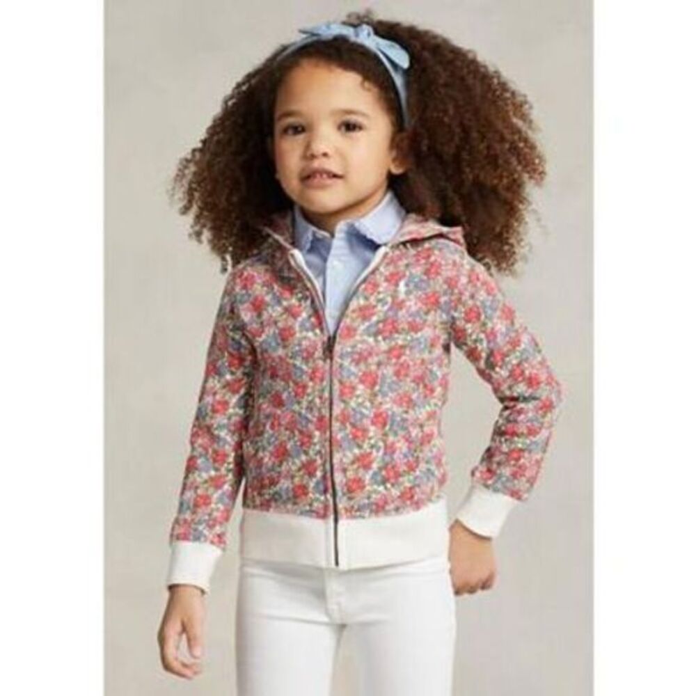 Polo Ralph Lauren Girls Floral Pink and‎ Blue Jacket Size 3T